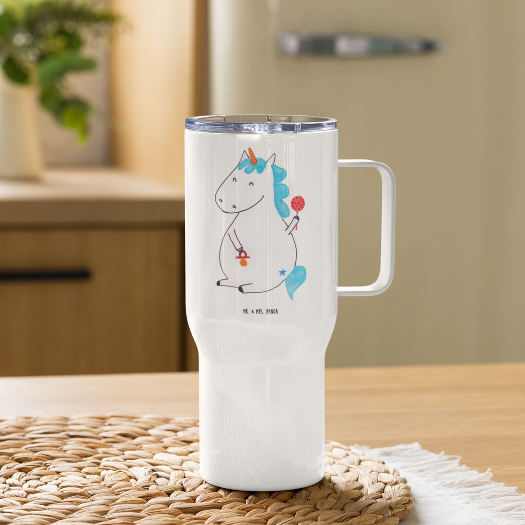 XXL Thermobecher Einhorn Baby Thermobecher, XL Thermobecher, Reisebecher, XL Reisetasse, Großer Thermobecher, Autobecher, Jumbo Becher, Einhorn, Einhörner, Einhorn Deko, Pegasus, Unicorn, Mutter, Geburt, Geburtstag, erstes Kind, Baby, Babyglück, Nachwuchs, Eltern, Party, Kind, Schnuller