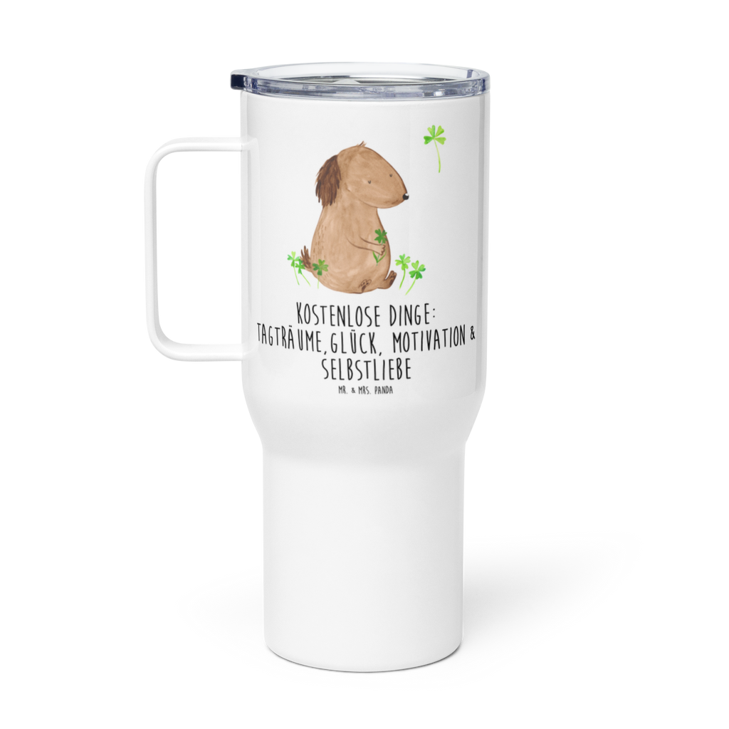 XXL Thermobecher Hund Kleeblatt Thermobecher, XL Thermobecher, Reisebecher, XL Reisetasse, Großer Thermobecher, Autobecher, Jumbo Becher, Hund, Hundemotiv, Haustier, Hunderasse, Tierliebhaber, Hundebesitzer, Sprüche, Kleeblatt, Glück, Tagträume, Motivation, Neuanfang, Geschenk, Glücksbringer, Selbstliebe, Achtsamkeit