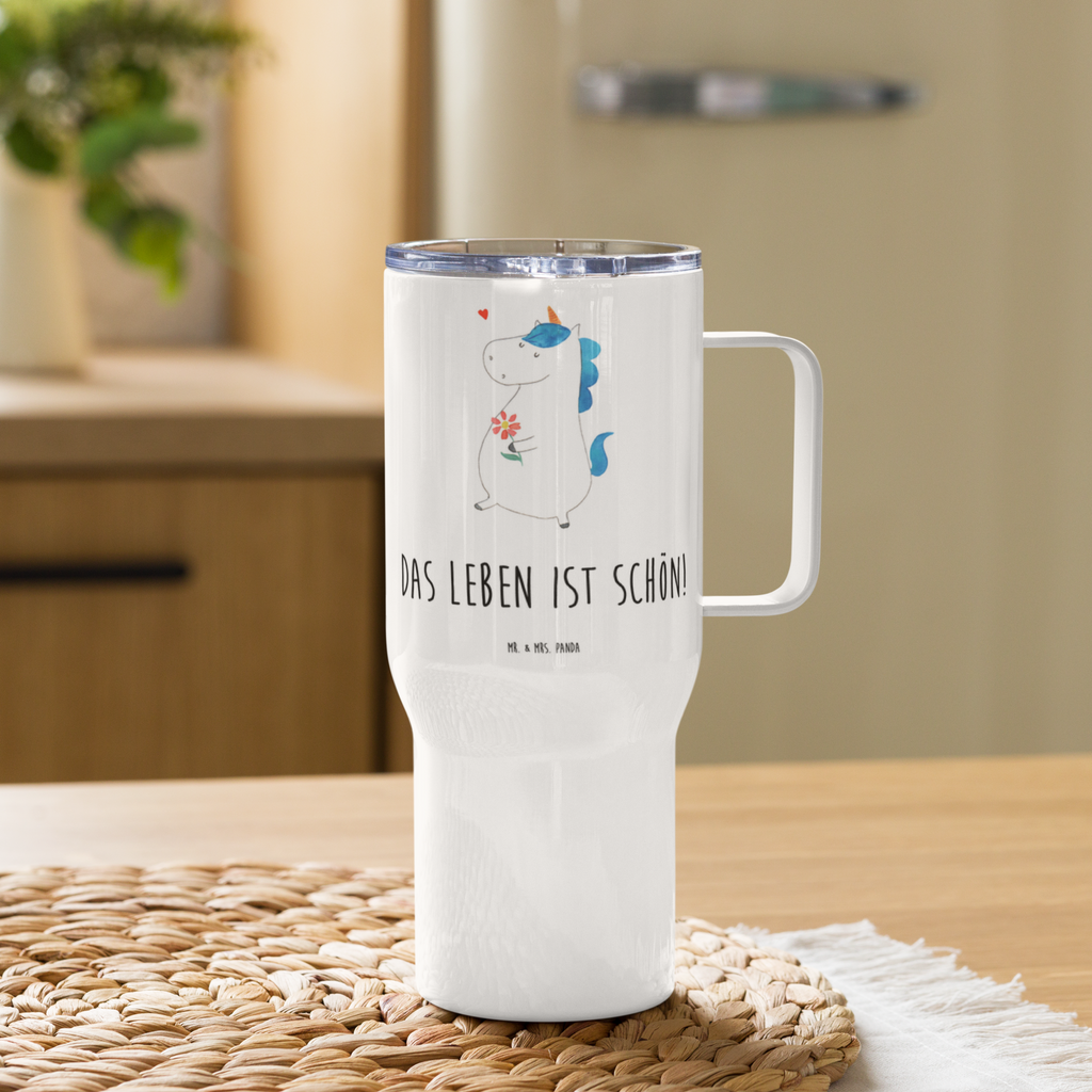 XXL Thermobecher Einhorn Spaziergang Thermobecher, XL Thermobecher, Reisebecher, XL Reisetasse, Großer Thermobecher, Autobecher, Jumbo Becher, Einhorn, Einhörner, Einhorn Deko, Pegasus, Unicorn, Glitzer, Blumen, Spaziergang, Motivation, Gute Laune, Freude, Freundin, Mutter, Schwester