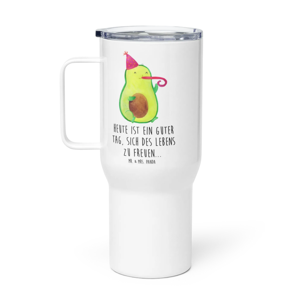 XXL Thermobecher Avocado Feier Thermobecher, XL Thermobecher, Reisebecher, XL Reisetasse, Großer Thermobecher, Autobecher, Jumbo Becher, Avocado, Veggie, Vegan, Gesund, Party, Feierlichkeit, Feier, Fete, Geburtstag, Gute Laune, Tröte