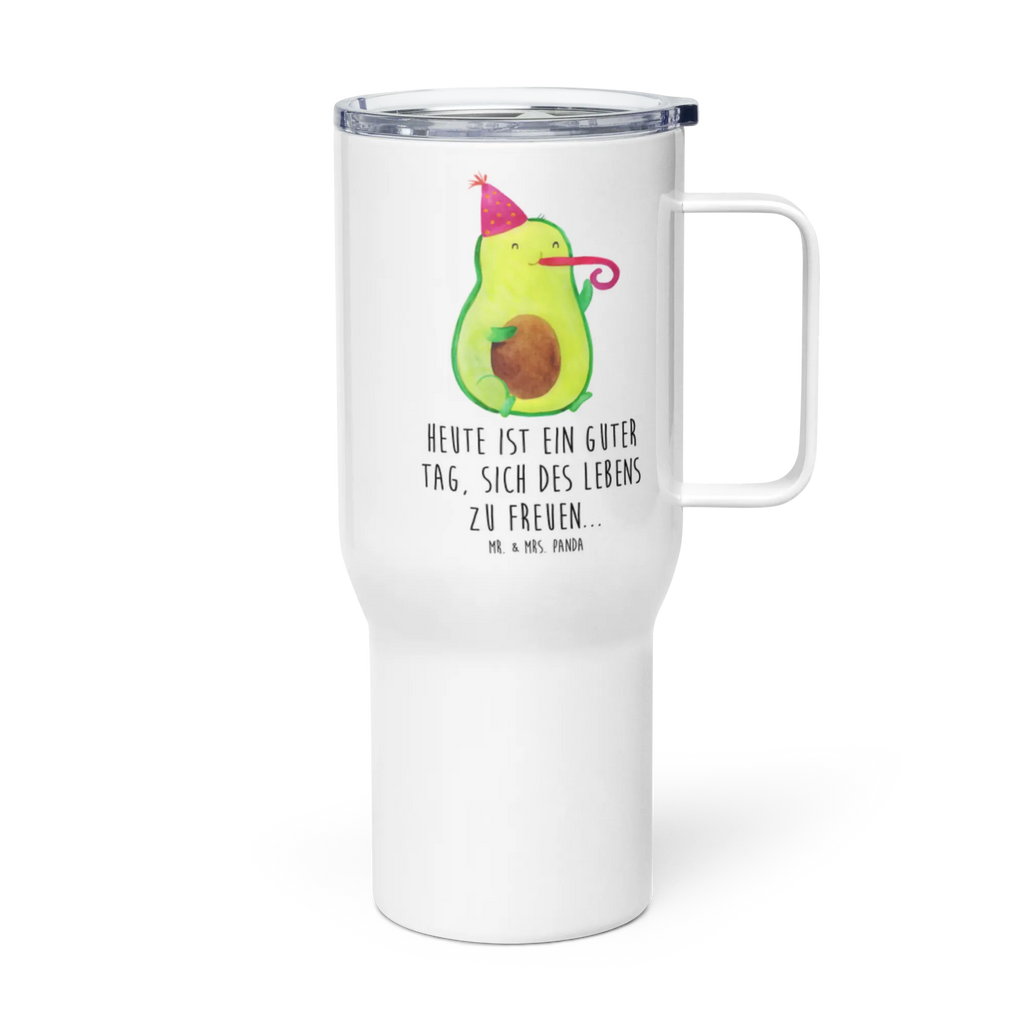 XXL Thermobecher Avocado Feier Thermobecher, XL Thermobecher, Reisebecher, XL Reisetasse, Großer Thermobecher, Autobecher, Jumbo Becher, Avocado, Veggie, Vegan, Gesund, Party, Feierlichkeit, Feier, Fete, Geburtstag, Gute Laune, Tröte