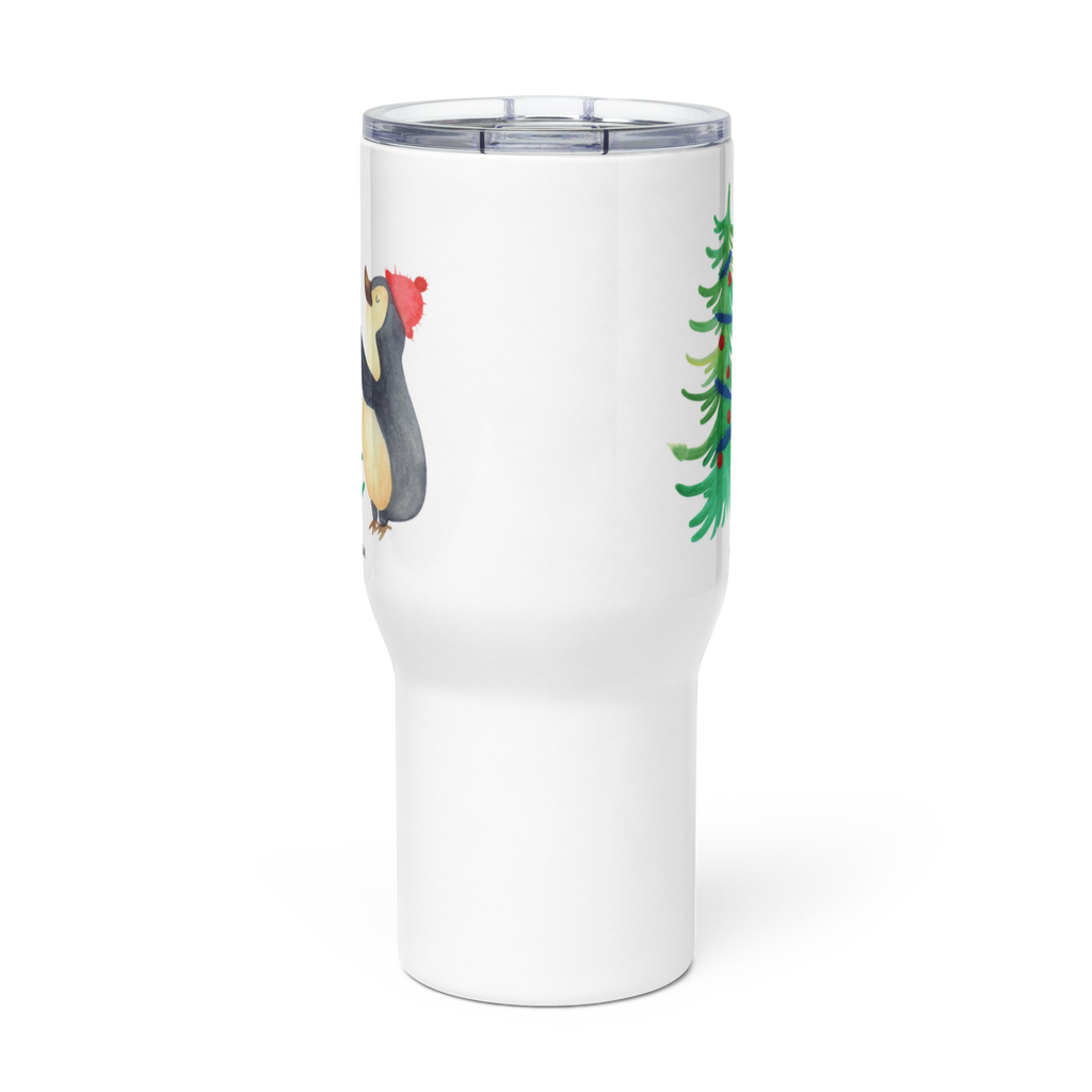 XXL Thermobecher Pinguin Weihnachtsbaum Thermobecher, XL Thermobecher, Reisebecher, XL Reisetasse, Großer Thermobecher, Autobecher, Jumbo Becher, Winter, Weihnachten, Weihnachtsdeko, Nikolaus, Advent, Heiligabend, Wintermotiv, Pinguin