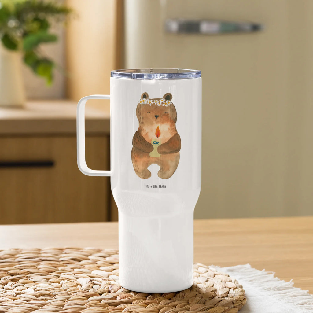 XXL Thermobecher Bär Kommunion Thermobecher, XL Thermobecher, Reisebecher, XL Reisetasse, Großer Thermobecher, Autobecher, Jumbo Becher, Bär, Teddy, Teddybär, Kommunion, Gottes Segen, Taufkerze, katholisch