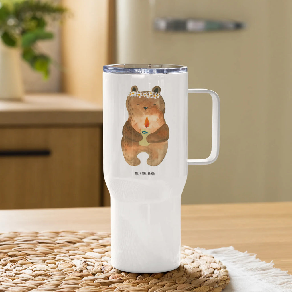 XXL Thermobecher Bär Kommunion Thermobecher, XL Thermobecher, Reisebecher, XL Reisetasse, Großer Thermobecher, Autobecher, Jumbo Becher, Bär, Teddy, Teddybär, Kommunion, Gottes Segen, Taufkerze, katholisch