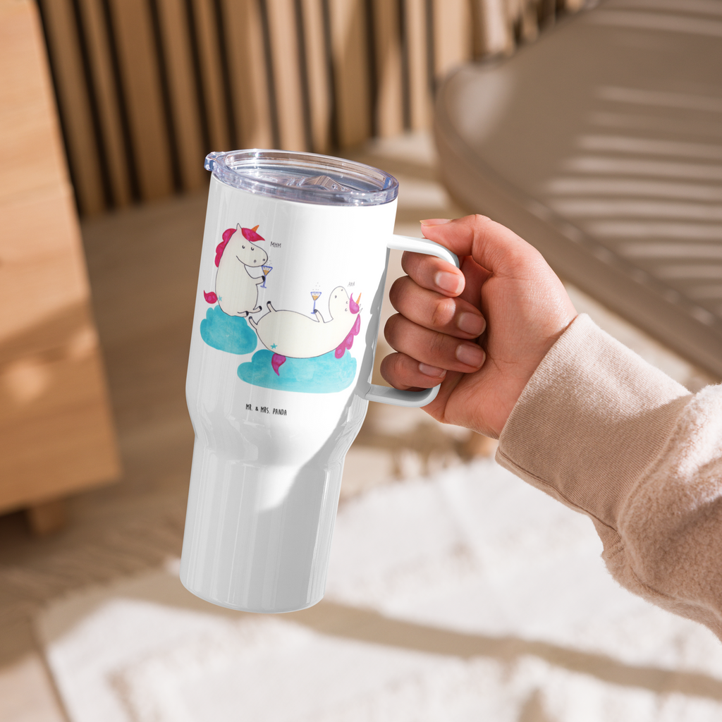 XXL Thermobecher Einhorn Sekt Thermobecher, XL Thermobecher, Reisebecher, XL Reisetasse, Großer Thermobecher, Autobecher, Jumbo Becher, Einhorn, Einhörner, Einhorn Deko, Pegasus, Unicorn, Freundinnen, Freundin, BFF, Sekt, Mädelsabend, Spaß, Party, Korken, Anstoßen, Beste