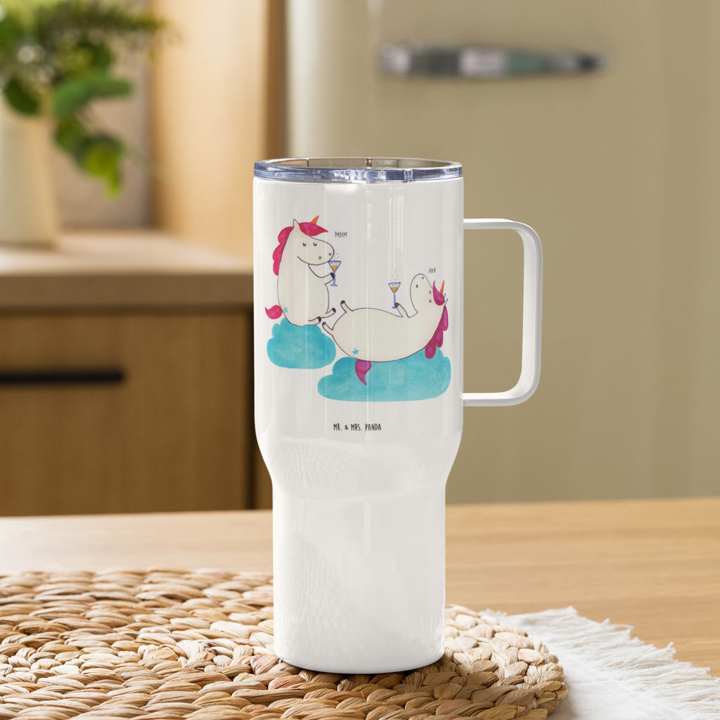 XXL Thermobecher Einhorn Sekt Thermobecher, XL Thermobecher, Reisebecher, XL Reisetasse, Großer Thermobecher, Autobecher, Jumbo Becher, Einhorn, Einhörner, Einhorn Deko, Pegasus, Unicorn, Freundinnen, Freundin, BFF, Sekt, Mädelsabend, Spaß, Party, Korken, Anstoßen, Beste