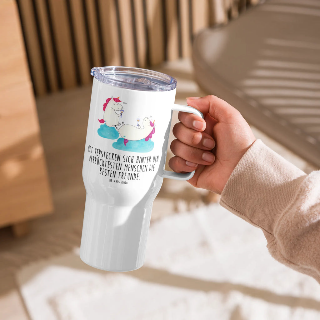 XXL Thermobecher Einhorn Sekt Thermobecher, XL Thermobecher, Reisebecher, XL Reisetasse, Großer Thermobecher, Autobecher, Jumbo Becher, Einhorn, Einhörner, Einhorn Deko, Pegasus, Unicorn, Freundinnen, Freundin, BFF, Sekt, Mädelsabend, Spaß, Party, Korken, Anstoßen, Beste