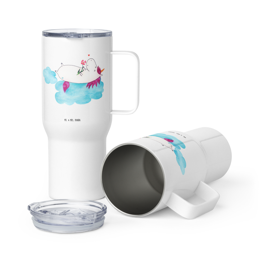 XXL Thermobecher Einhorn Verliebt Thermobecher, XL Thermobecher, Reisebecher, XL Reisetasse, Großer Thermobecher, Autobecher, Jumbo Becher, Einhorn, Einhörner, Einhorn Deko, Pegasus, Unicorn, verliebt, Liebe, Liebesbeweis, Freundin, Wolke