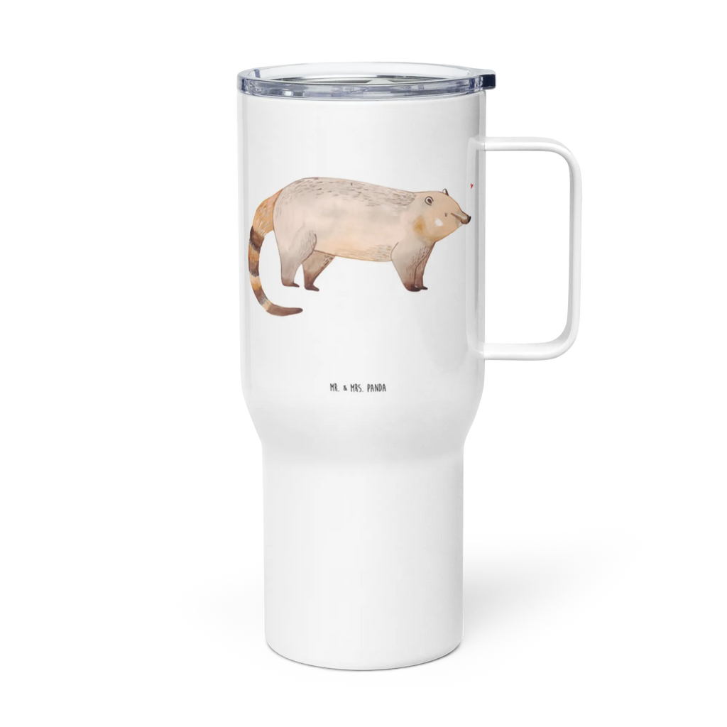 XXL Thermobecher Nasenbär Thermobecher, XL Thermobecher, Reisebecher, XL Reisetasse, Großer Thermobecher, Autobecher, Jumbo Becher, Tiermotive, Gute Laune, lustige Sprüche, Tiere, Nasenbär, Nasenbären, Rüsselbär, Bär