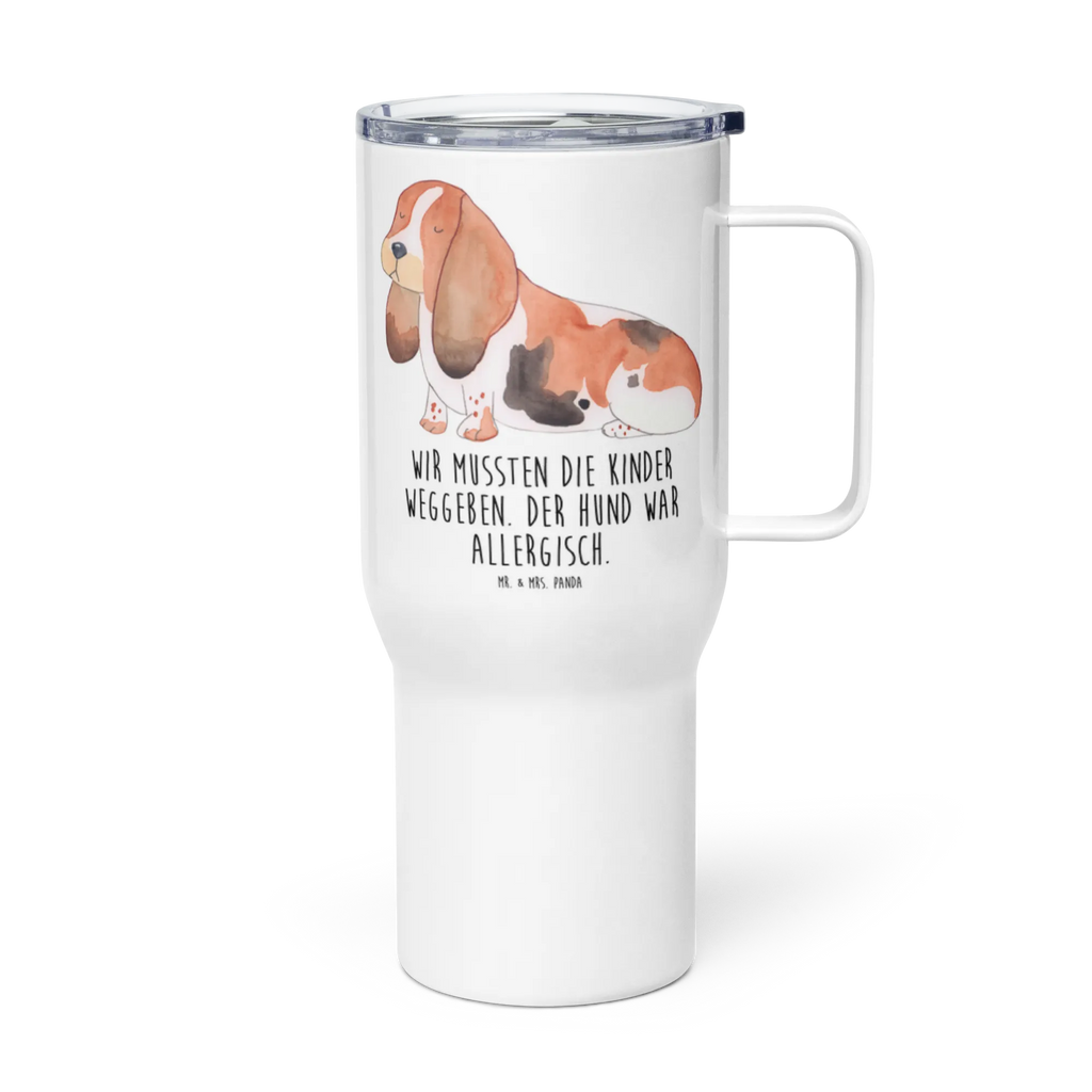 XXL Thermobecher Hund Basset Hound Thermobecher, XL Thermobecher, Reisebecher, XL Reisetasse, Großer Thermobecher, Autobecher, Jumbo Becher, Hund, Hundemotiv, Haustier, Hunderasse, Tierliebhaber, Hundebesitzer, Sprüche, Basset Hound, Basset, Hundeliebe, kinderlos