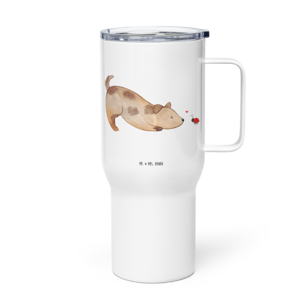 XXL Thermobecher Hund Marienkäfer Thermobecher, XL Thermobecher, Reisebecher, XL Reisetasse, Großer Thermobecher, Autobecher, Jumbo Becher, Hund, Hundemotiv, Haustier, Hunderasse, Tierliebhaber, Hundebesitzer, Sprüche, Hunde, Hundespruch, Marienkäfer, Mischling, Mischlinghund