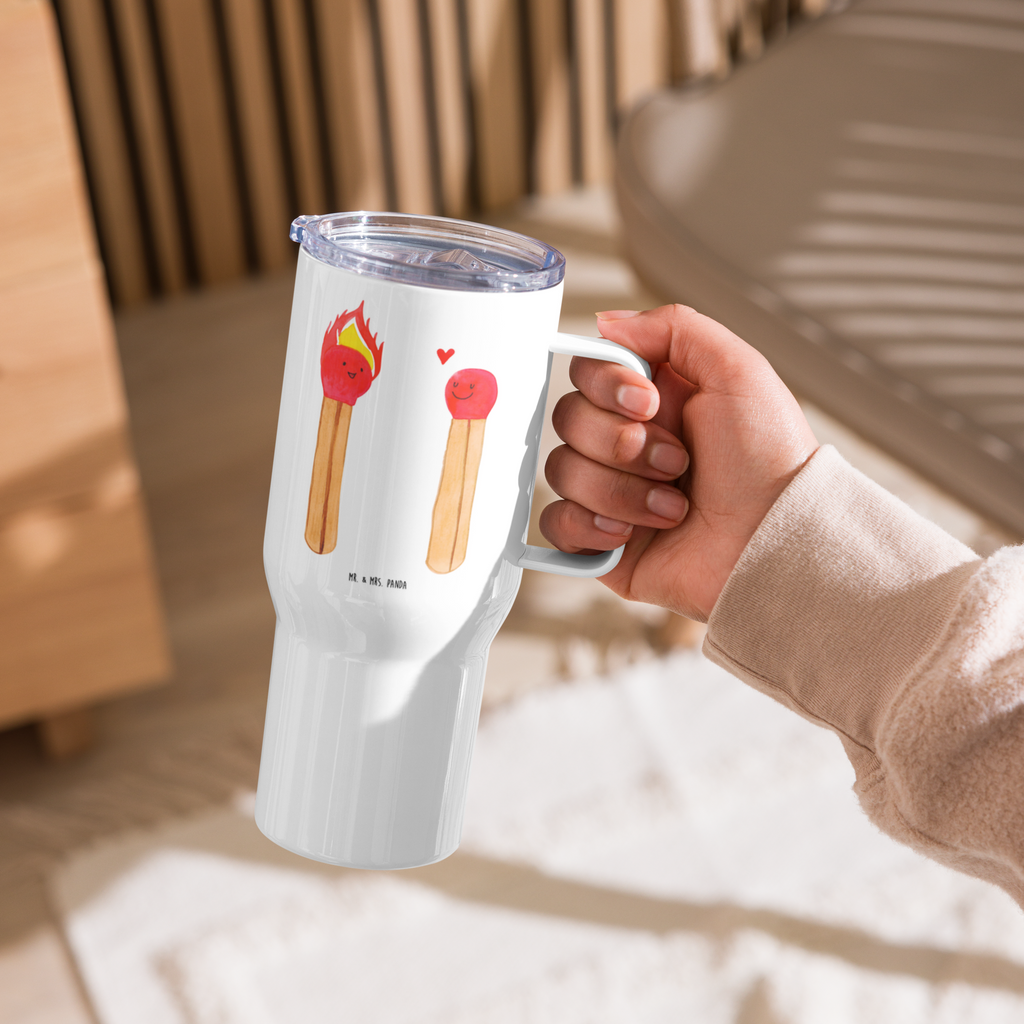 XXL Thermobecher Streichhölzer Thermobecher, XL Thermobecher, Reisebecher, XL Reisetasse, Großer Thermobecher, Autobecher, Jumbo Becher, Liebe, Partner, Freund, Freundin, Ehemann, Ehefrau, Heiraten, Verlobung, Heiratsantrag, Liebesgeschenk, Jahrestag, Hocheitstag, Streichhölzer