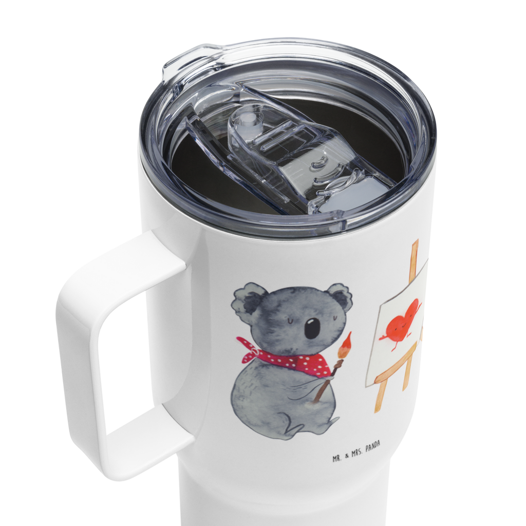 XXL Thermobecher Koala Künstler Thermobecher, XL Thermobecher, Reisebecher, XL Reisetasse, Großer Thermobecher, Autobecher, Jumbo Becher, Koala, Koalabär, Liebe, Liebensbeweis, Liebesgeschenk, Gefühle, Künstler, zeichnen