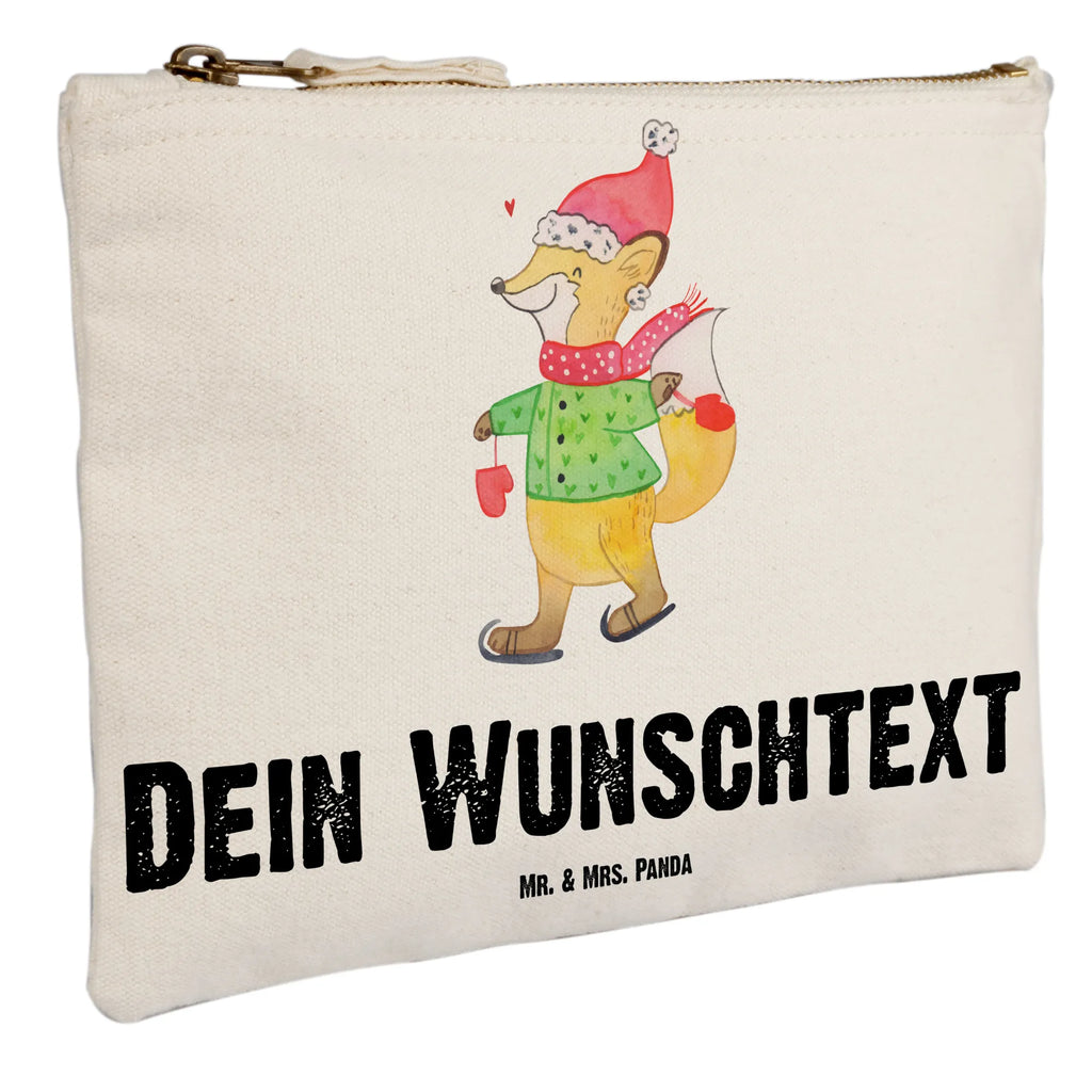 Personalisierte Schminktasche Fuchs  Schlittschuhe Personalisierte Schminktasche, Personalisierte Kosmetiktasche, Personalisierter Kosmetikbeutel, Personalisiertes Stiftemäppchen, Personalisiertes Etui, Personalisierte Federmappe, Personalisierte Makeup Bag, Personalisiertes Schminketui, Personalisiertes Kosmetiketui, Personalisiertes Schlamperetui, Schminktasche mit Namen, Kosmetiktasche mit Namen, Kosmetikbeutel mit Namen, Stiftemäppchen mit Namen, Etui mit Namen, Federmappe mit Namen, Makeup Bg mit Namen, Schminketui mit Namen, Kosmetiketui mit Namen, Schlamperetui mit Namen, Schminktasche personalisieren, Schminktasche bedrucken, Schminktasche selbst gestalten, Winter, Weihnachten, Weihnachtsdeko, Nikolaus, Advent, Heiligabend, Wintermotiv, Weihnachtsmann, Weihnachtstage, Weihnachtsbaum, Tannenbaum, Weihnachtszeit