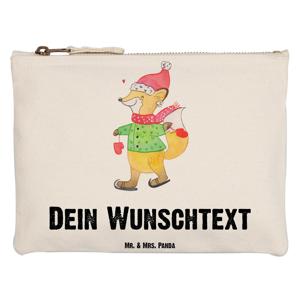 Personalisierte Schminktasche Fuchs  Schlittschuhe Personalisierte Schminktasche, Personalisierte Kosmetiktasche, Personalisierter Kosmetikbeutel, Personalisiertes Stiftemäppchen, Personalisiertes Etui, Personalisierte Federmappe, Personalisierte Makeup Bag, Personalisiertes Schminketui, Personalisiertes Kosmetiketui, Personalisiertes Schlamperetui, Schminktasche mit Namen, Kosmetiktasche mit Namen, Kosmetikbeutel mit Namen, Stiftemäppchen mit Namen, Etui mit Namen, Federmappe mit Namen, Makeup Bg mit Namen, Schminketui mit Namen, Kosmetiketui mit Namen, Schlamperetui mit Namen, Schminktasche personalisieren, Schminktasche bedrucken, Schminktasche selbst gestalten, Winter, Weihnachten, Weihnachtsdeko, Nikolaus, Advent, Heiligabend, Wintermotiv, Weihnachtsmann, Weihnachtstage, Weihnachtsbaum, Tannenbaum, Weihnachtszeit