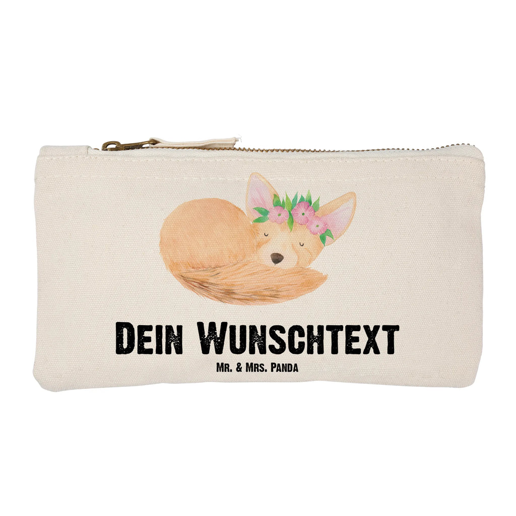 Personalisierte Schminktasche Wüstenfuchs Blumenkranz Personalisierte Schminktasche, Personalisierte Kosmetiktasche, Personalisierter Kosmetikbeutel, Personalisiertes Stiftemäppchen, Personalisiertes Etui, Personalisierte Federmappe, Personalisierte Makeup Bag, Personalisiertes Schminketui, Personalisiertes Kosmetiketui, Personalisiertes Schlamperetui, Schminktasche mit Namen, Kosmetiktasche mit Namen, Kosmetikbeutel mit Namen, Stiftemäppchen mit Namen, Etui mit Namen, Federmappe mit Namen, Makeup Bg mit Namen, Schminketui mit Namen, Kosmetiketui mit Namen, Schlamperetui mit Namen, Schminktasche personalisieren, Schminktasche bedrucken, Schminktasche selbst gestalten, Afrika, Wildtiere, Wüste, Wüstenfuchs, Blumen, Blumenkranz, Glücklich