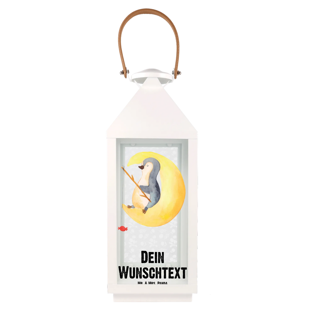 Personalisierte Deko Laterne Pinguin Mond Gartenlampe, Gartenleuchte, Gartendekoration, Gartenlicht, Laterne kleine Laternen, XXL Laternen, Laterne groß, Pinguin, Pinguine, Spruch, schlafen, Nachtruhe, Einschlafen, Schlafzimmer, Schlafstörungen, Gästezimmer