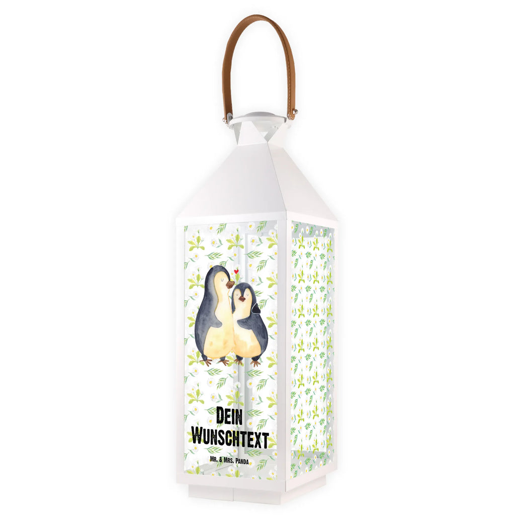 Personalisierte Deko Laterne Pinguin umarmend Gartenlampe, Gartenleuchte, Gartendekoration, Gartenlicht, Laterne kleine Laternen, XXL Laternen, Laterne groß, Pinguin, Liebe, Liebespaar, Liebesbeweis, Liebesgeschenk, Verlobung, Jahrestag, Hochzeitstag, Hochzeit, Hochzeitsgeschenk