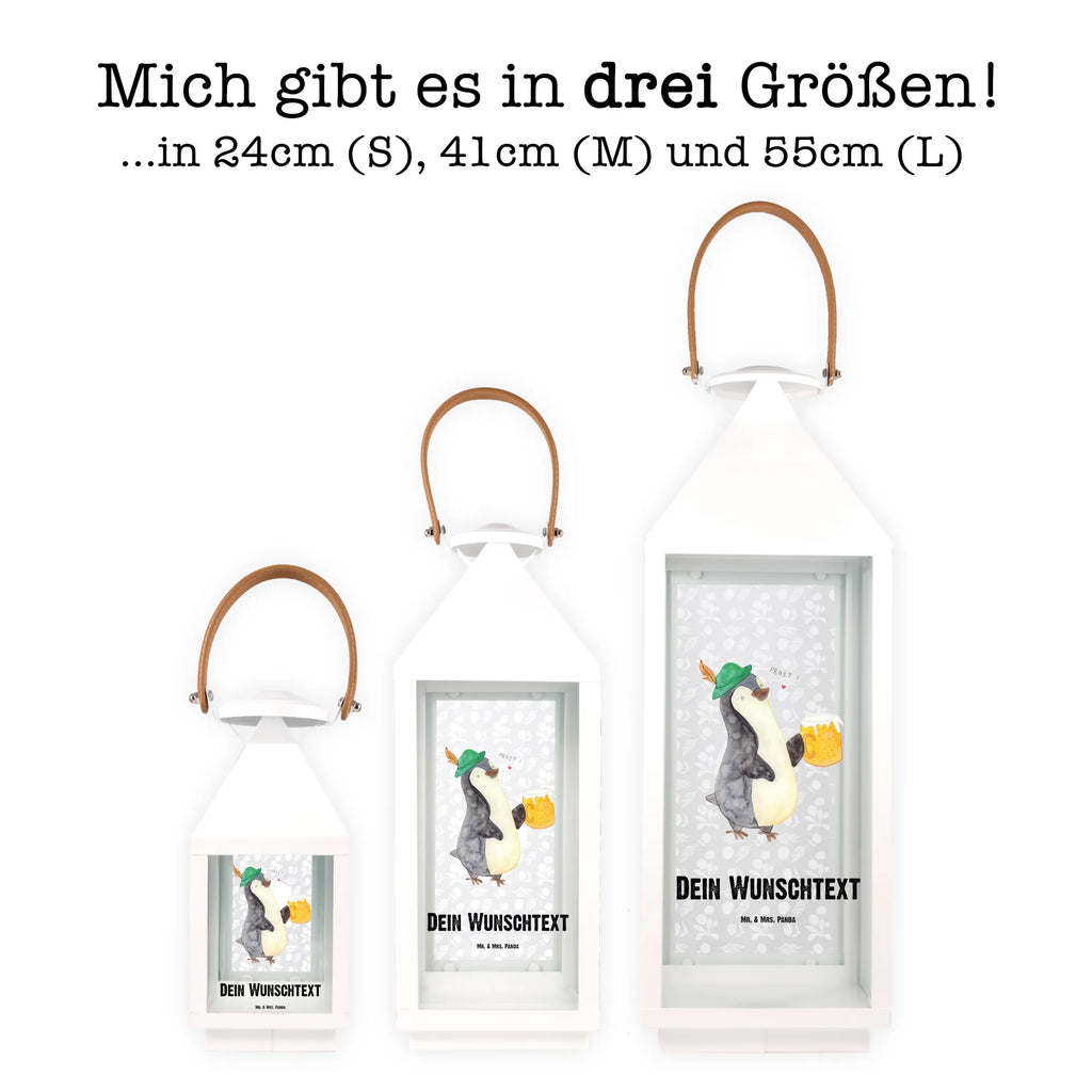 Personalisierte Deko Laterne Pinguin Bier Gartenlampe, Gartenleuchte, Gartendekoration, Gartenlicht, Laterne kleine Laternen, XXL Laternen, Laterne groß, Pinguin, Pinguine, Bier, Oktoberfest