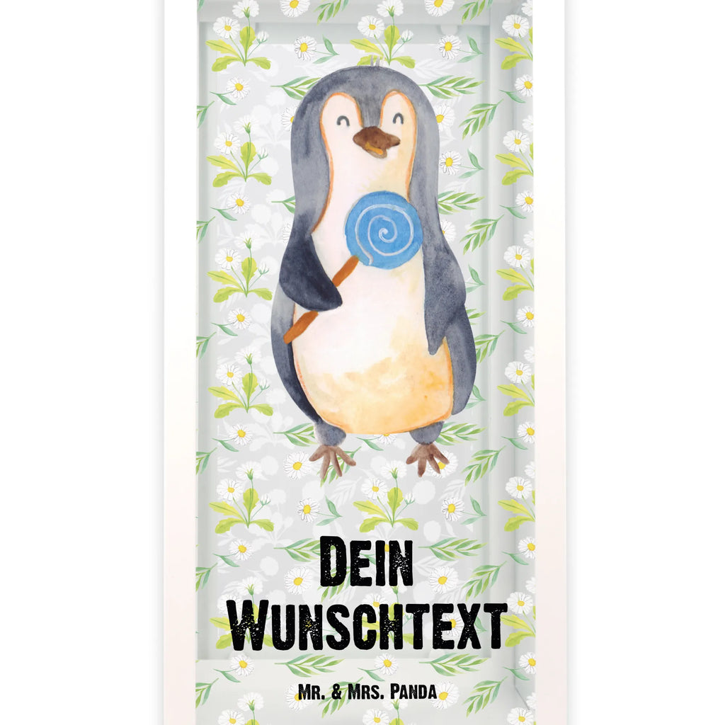 Personalisierte Deko Laterne Pinguin Lolli Gartenlampe, Gartenleuchte, Gartendekoration, Gartenlicht, Laterne kleine Laternen, XXL Laternen, Laterne groß, Pinguin, Pinguine, Lolli, Süßigkeiten, Blödsinn, Spruch, Rebell, Gauner, Ganove, Rabauke