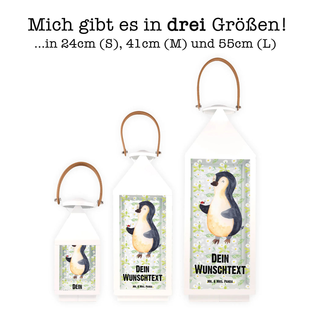 Personalisierte Deko Laterne Pinguin Marienkäfer Gartenlampe, Gartenleuchte, Gartendekoration, Gartenlicht, Laterne kleine Laternen, XXL Laternen, Laterne groß, Pinguin, Pinguine, Marienkäfer, Liebe, Wunder, Glück, Freude, Lebensfreude