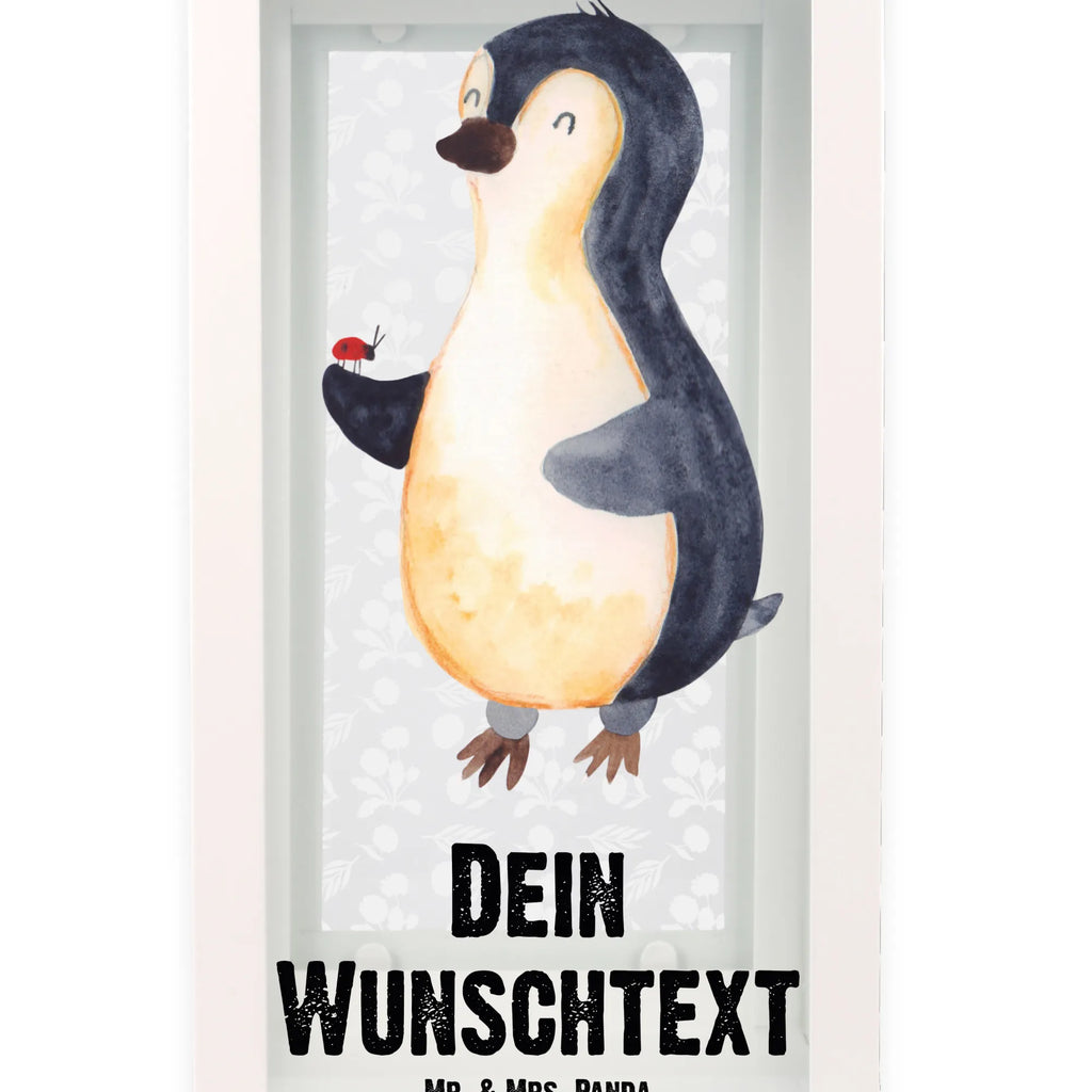 Personalisierte Deko Laterne Pinguin Marienkäfer Gartenlampe, Gartenleuchte, Gartendekoration, Gartenlicht, Laterne kleine Laternen, XXL Laternen, Laterne groß, Pinguin, Pinguine, Marienkäfer, Liebe, Wunder, Glück, Freude, Lebensfreude