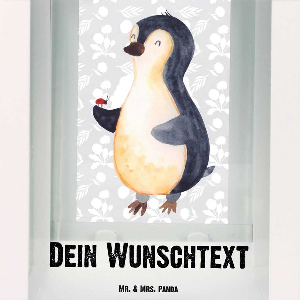 Personalisierte Deko Laterne Pinguin Marienkäfer Gartenlampe, Gartenleuchte, Gartendekoration, Gartenlicht, Laterne kleine Laternen, XXL Laternen, Laterne groß, Pinguin, Pinguine, Marienkäfer, Liebe, Wunder, Glück, Freude, Lebensfreude