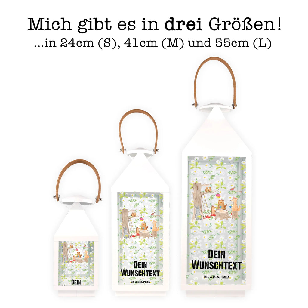 Personalisierte Deko Laterne Waldtiere Picknick Gartenlampe, Gartenleuchte, Gartendekoration, Gartenlicht, Laterne kleine Laternen, XXL Laternen, Laterne groß, Tiermotive, Gute Laune, lustige Sprüche, Tiere, Waldtiere, Picknick, Wald, Fuchs, Hase, Igel, Maus, Eichhörnchen