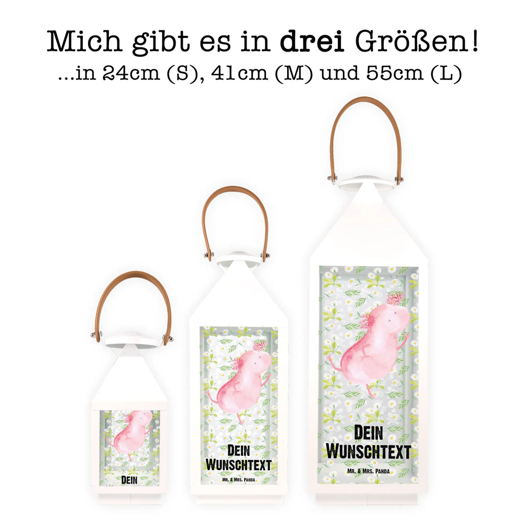 Personalisierte Deko Laterne Axolotl tanzt Gartenlampe, Gartenleuchte, Gartendekoration, Gartenlicht, Laterne kleine Laternen, XXL Laternen, Laterne groß, Axolotl, Molch, Axolot, Schwanzlurch, Lurch, Lurche, Dachschaden, Sterne, verrückt, Freundin, beste Freundin