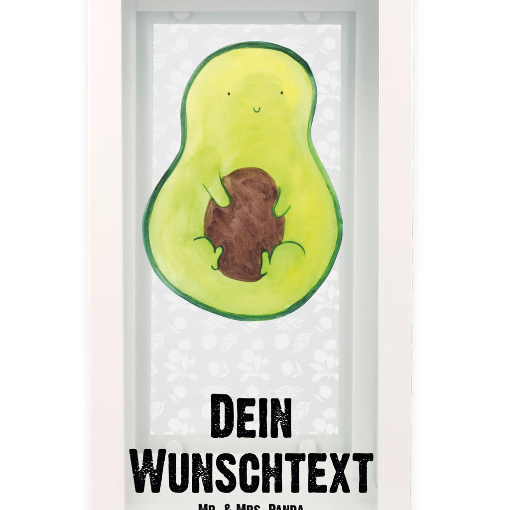 Personalisierte Deko Laterne Avocado mit Kern Gartenlampe, Gartenleuchte, Gartendekoration, Gartenlicht, Laterne kleine Laternen, XXL Laternen, Laterne groß, Avocado, Veggie, Vegan, Gesund, Avokado, Avocadokern, Kern, Pflanze, Spruch Leben