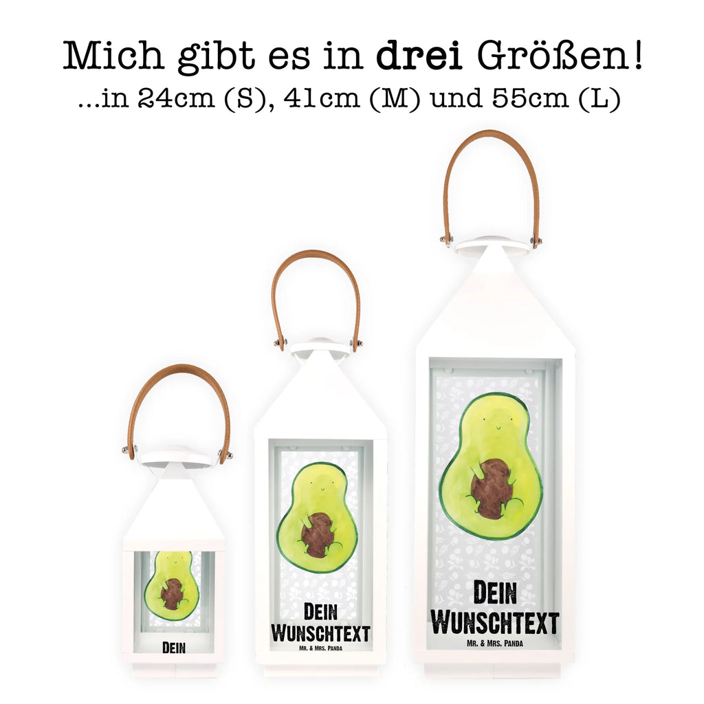 Personalisierte Deko Laterne Avocado mit Kern Gartenlampe, Gartenleuchte, Gartendekoration, Gartenlicht, Laterne kleine Laternen, XXL Laternen, Laterne groß, Avocado, Veggie, Vegan, Gesund, Avokado, Avocadokern, Kern, Pflanze, Spruch Leben