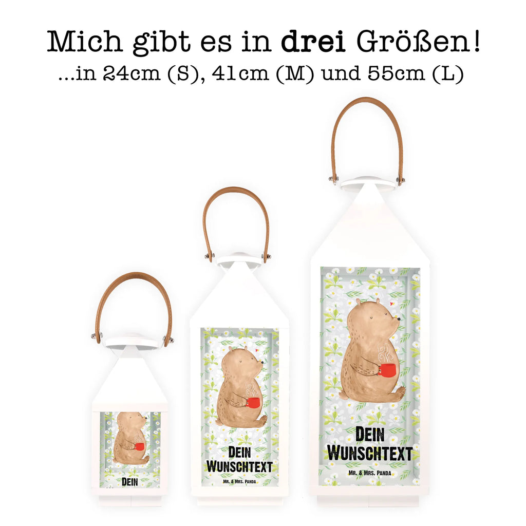 Personalisierte Deko Laterne Bär Kaffee Gartenlampe, Gartenleuchte, Gartendekoration, Gartenlicht, Laterne kleine Laternen, XXL Laternen, Laterne groß, Bär, Teddy, Teddybär, Kaffee, Coffee, Bären, guten Morgen, Morgenroutine, Welt erobern, Welt retten, Motivation