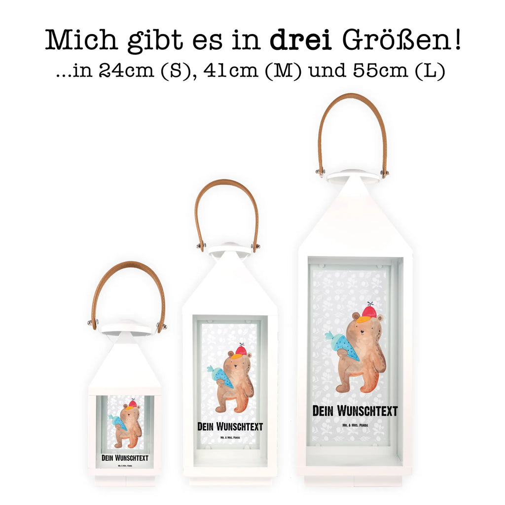 Personalisierte Deko Laterne Bär mit Schultüte Gartenlampe, Gartenleuchte, Gartendekoration, Gartenlicht, Laterne kleine Laternen, XXL Laternen, Laterne groß, Bär, Teddy, Teddybär, Bär Motiv, Schultüte, Erster Schultag Geschenk, Einschulung Geschenk, Schule Geschenk, Grundschule, Schulanfang, Schulbeginn