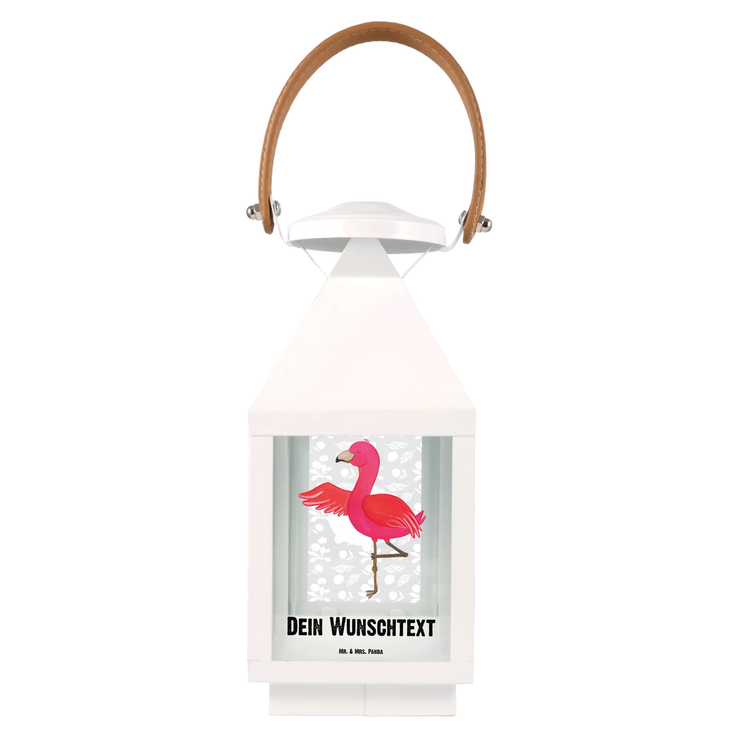 Personalisierte Deko Laterne Flamingo Yoga Gartenlampe, Gartenleuchte, Gartendekoration, Gartenlicht, Laterne kleine Laternen, XXL Laternen, Laterne groß, Flamingo, Vogel, Yoga, Namaste, Achtsamkeit, Yoga-Übung, Entspannung, Ärger, Aufregen, Tiefenentspannung