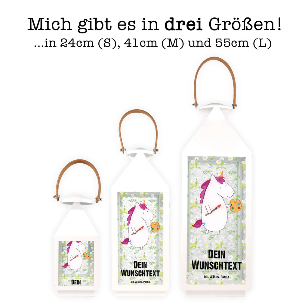 Personalisierte Deko Laterne Einhorn Künstler Gartenlampe, Gartenleuchte, Gartendekoration, Gartenlicht, Laterne kleine Laternen, XXL Laternen, Laterne groß, Einhorn, Einhörner, Einhorn Deko, Pegasus, Unicorn, Englisch, Künstler, Artist, Malen, Zeichnen, Welt, Farbe, Stift, Pinsel, Geschenk, Maler