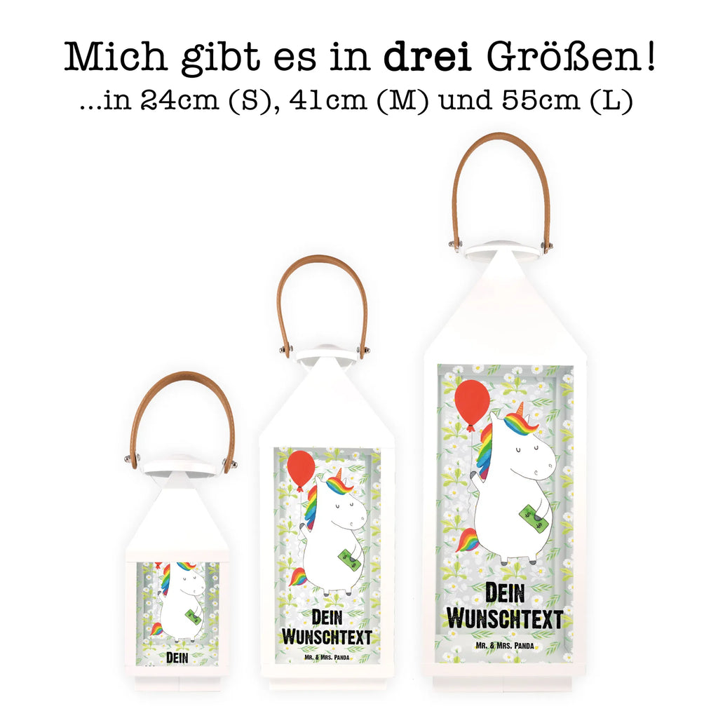 Personalisierte Deko Laterne Einhorn Luftballon Gartenlampe, Gartenleuchte, Gartendekoration, Gartenlicht, Laterne kleine Laternen, XXL Laternen, Laterne groß, Einhorn, Einhörner, Einhorn Deko, Pegasus, Unicorn, Luftballon, Geld, Lebenslust, Freude, Geschenk, Freundin