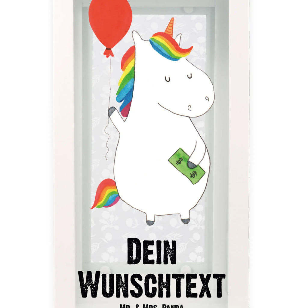 Personalisierte Deko Laterne Einhorn Luftballon Gartenlampe, Gartenleuchte, Gartendekoration, Gartenlicht, Laterne kleine Laternen, XXL Laternen, Laterne groß, Einhorn, Einhörner, Einhorn Deko, Pegasus, Unicorn, Luftballon, Geld, Lebenslust, Freude, Geschenk, Freundin