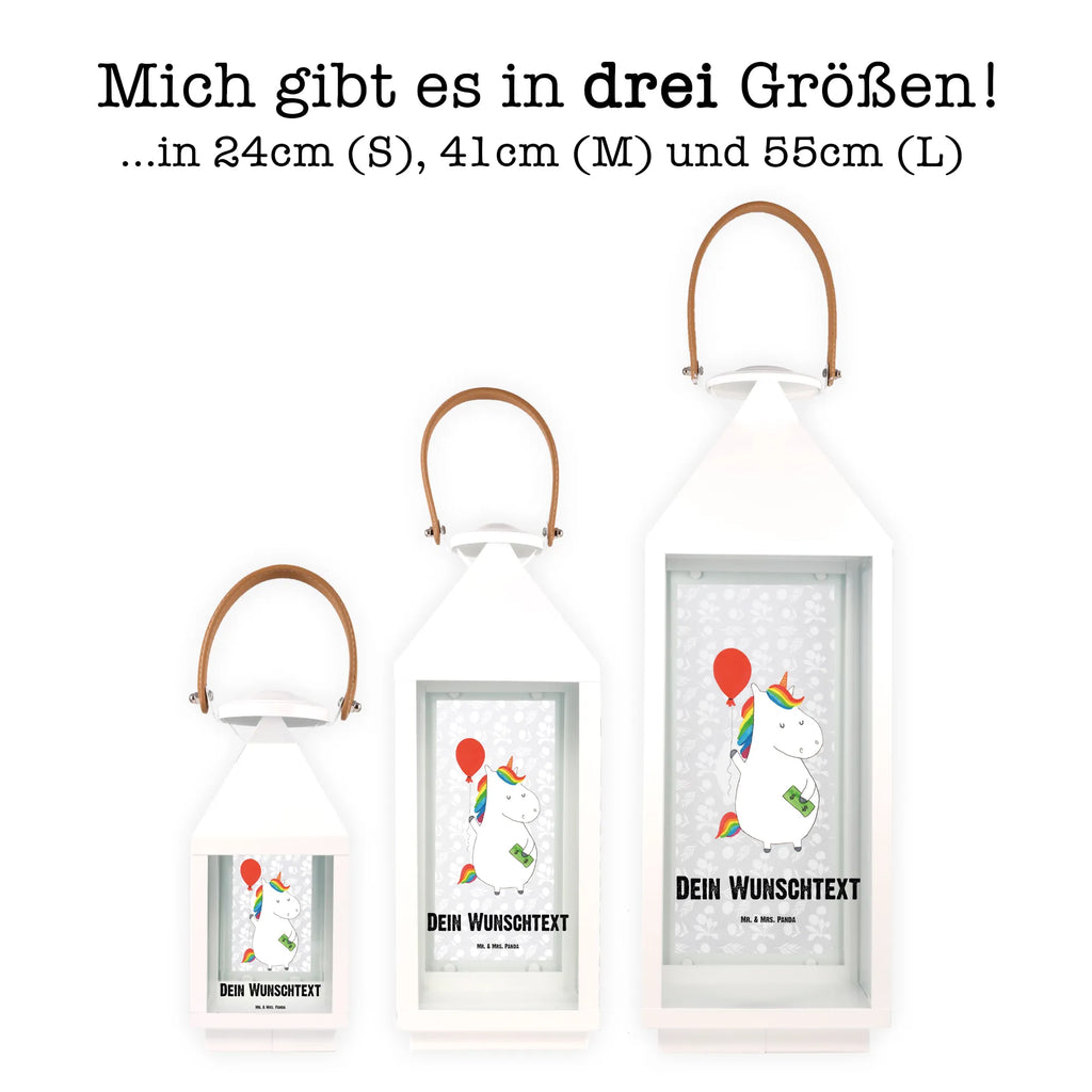 Personalisierte Deko Laterne Einhorn Luftballon Gartenlampe, Gartenleuchte, Gartendekoration, Gartenlicht, Laterne kleine Laternen, XXL Laternen, Laterne groß, Einhorn, Einhörner, Einhorn Deko, Pegasus, Unicorn, Luftballon, Geld, Lebenslust, Freude, Geschenk, Freundin