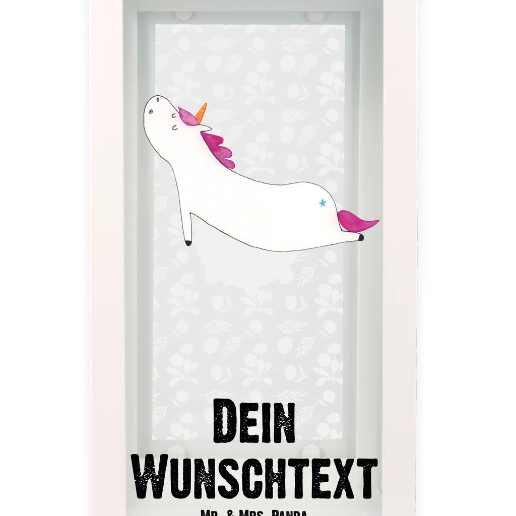 Personalisierte Deko Laterne Einhorn Yoga Gartenlampe, Gartenleuchte, Gartendekoration, Gartenlicht, Laterne kleine Laternen, XXL Laternen, Laterne groß, Einhorn, Einhörner, Einhorn Deko, Unicorn, Yoga, Namaste, Achtsamkeit, Entspannung, Joga, Yogamatte, Sport, lustig, witzig, süß