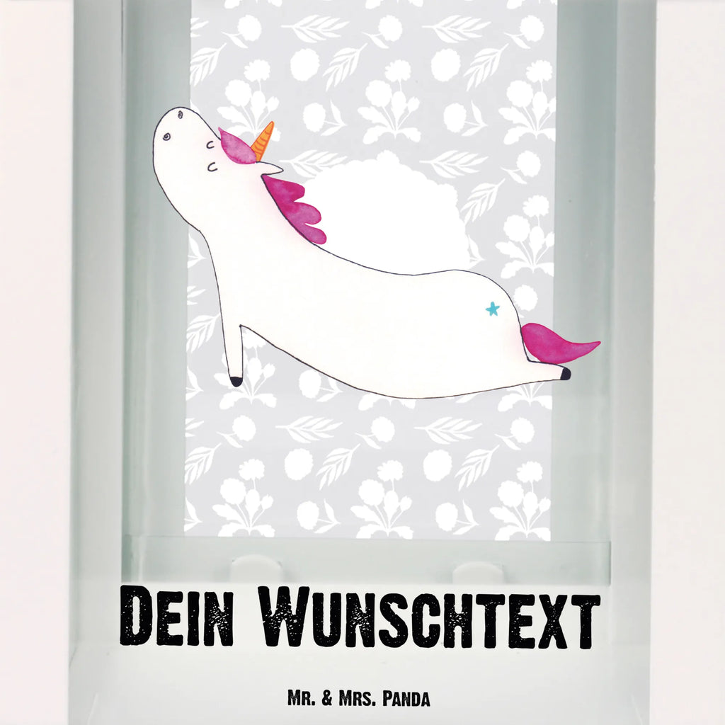 Personalisierte Deko Laterne Einhorn Yoga Gartenlampe, Gartenleuchte, Gartendekoration, Gartenlicht, Laterne kleine Laternen, XXL Laternen, Laterne groß, Einhorn, Einhörner, Einhorn Deko, Unicorn, Yoga, Namaste, Achtsamkeit, Entspannung, Joga, Yogamatte, Sport, lustig, witzig, süß