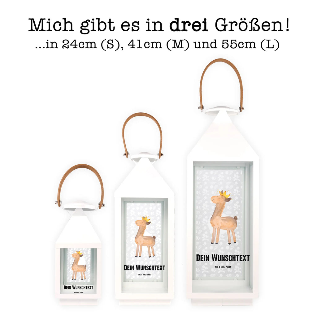 Personalisierte Deko Laterne Lama König Gartenlampe, Gartenleuchte, Gartendekoration, Gartenlicht, Laterne kleine Laternen, XXL Laternen, Laterne groß, Lama, Alpaka, Lamas, König, Königin, Freundin, Mama, Papa, Büro Kollege, Kollegin, Chef, Vorgesetzter, Abi, Abitur