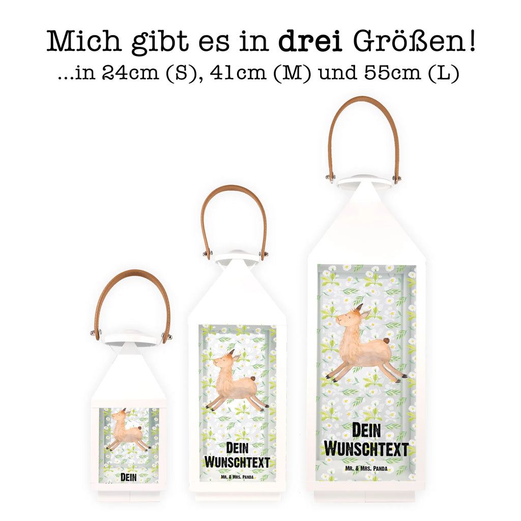 Personalisierte Deko Laterne Lama springend Gartenlampe, Gartenleuchte, Gartendekoration, Gartenlicht, Laterne kleine Laternen, XXL Laternen, Laterne groß, Lama, Alpaka, Lamas, Lieblingstag, Happy day, fröhlich, Glück, Freundin, Liebeskummer, Neustart, guten Morgen, Start, Prüfung, Abitur