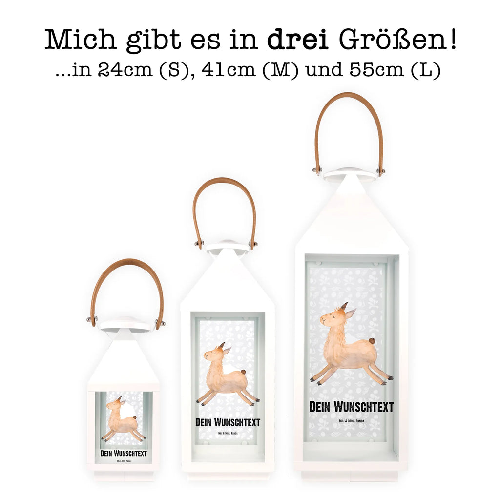 Personalisierte Deko Laterne Lama springend Gartenlampe, Gartenleuchte, Gartendekoration, Gartenlicht, Laterne kleine Laternen, XXL Laternen, Laterne groß, Lama, Alpaka, Lamas, Lieblingstag, Happy day, fröhlich, Glück, Freundin, Liebeskummer, Neustart, guten Morgen, Start, Prüfung, Abitur