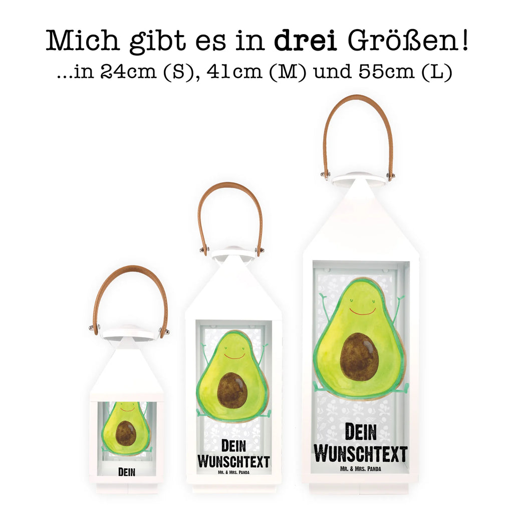 Personalisierte Deko Laterne Avocado Happy Gartenlampe, Gartenleuchte, Gartendekoration, Gartenlicht, Laterne kleine Laternen, XXL Laternen, Laterne groß, Avocado, Veggie, Vegan, Gesund, Chaos