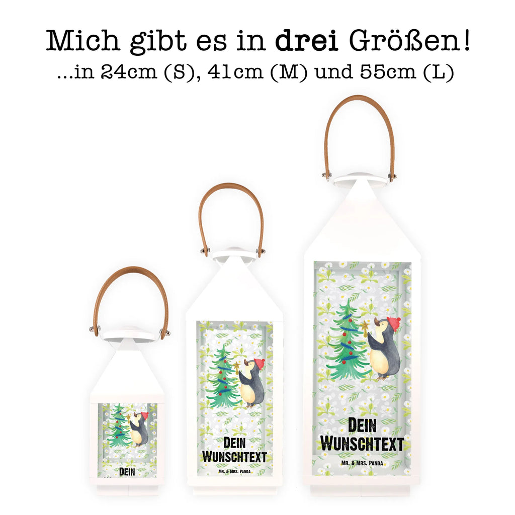 Personalisierte Deko Laterne Pinguin Weihnachtsbaum Gartenlampe, Gartenleuchte, Gartendekoration, Gartenlicht, Laterne kleine Laternen, XXL Laternen, Laterne groß, Winter, Weihnachten, Weihnachtsdeko, Nikolaus, Advent, Heiligabend, Wintermotiv, Pinguin