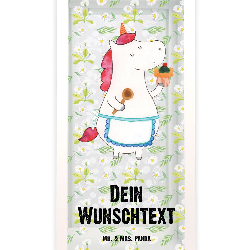 Personalisierte Deko Laterne Einhorn Küchenfee Gartenlampe, Gartenleuchte, Gartendekoration, Gartenlicht, Laterne kleine Laternen, XXL Laternen, Laterne groß, Einhorn, Einhörner, Einhorn Deko, Unicorn, backen, Muffin, Motivation, Träumer, träumen, Bäckerin, Hobbykoch, Koch, Torte, Kuchen