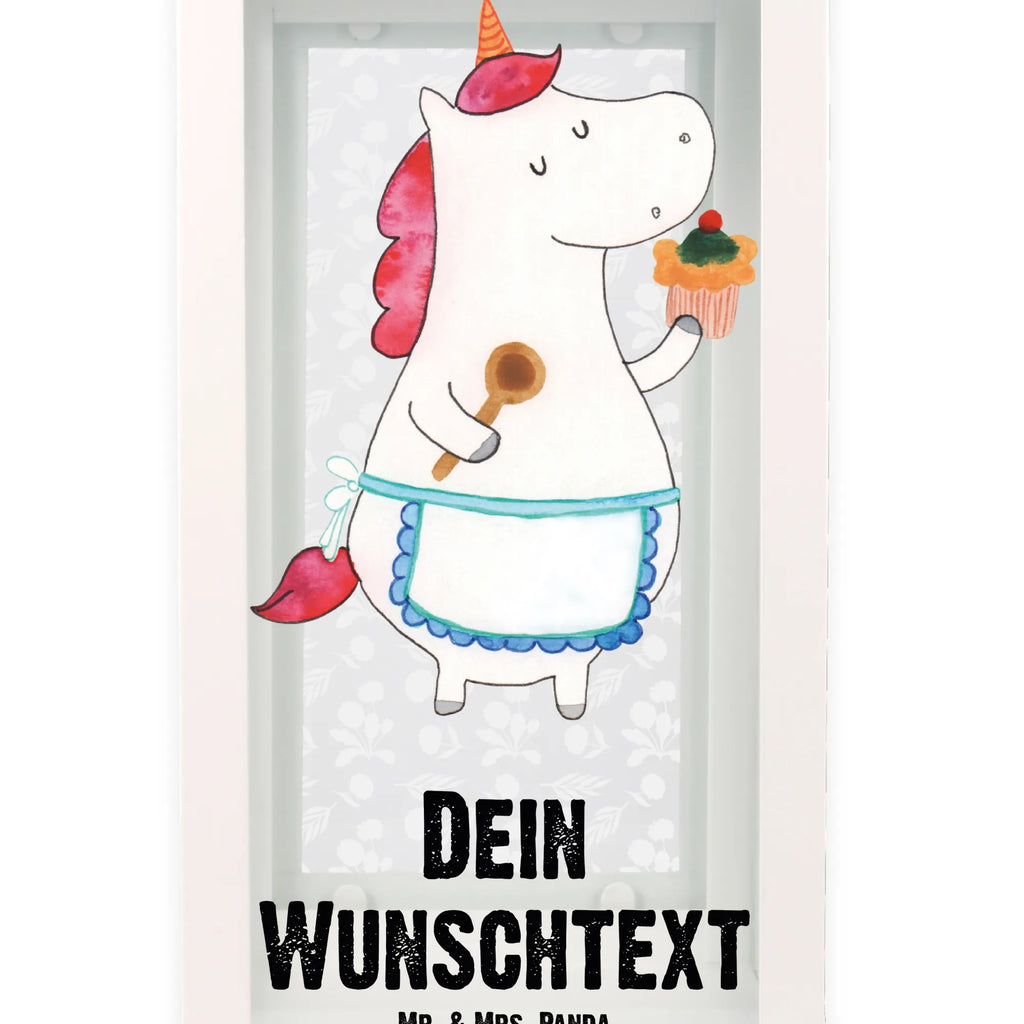 Personalisierte Deko Laterne Einhorn Küchenfee Gartenlampe, Gartenleuchte, Gartendekoration, Gartenlicht, Laterne kleine Laternen, XXL Laternen, Laterne groß, Einhorn, Einhörner, Einhorn Deko, Unicorn, backen, Muffin, Motivation, Träumer, träumen, Bäckerin, Hobbykoch, Koch, Torte, Kuchen