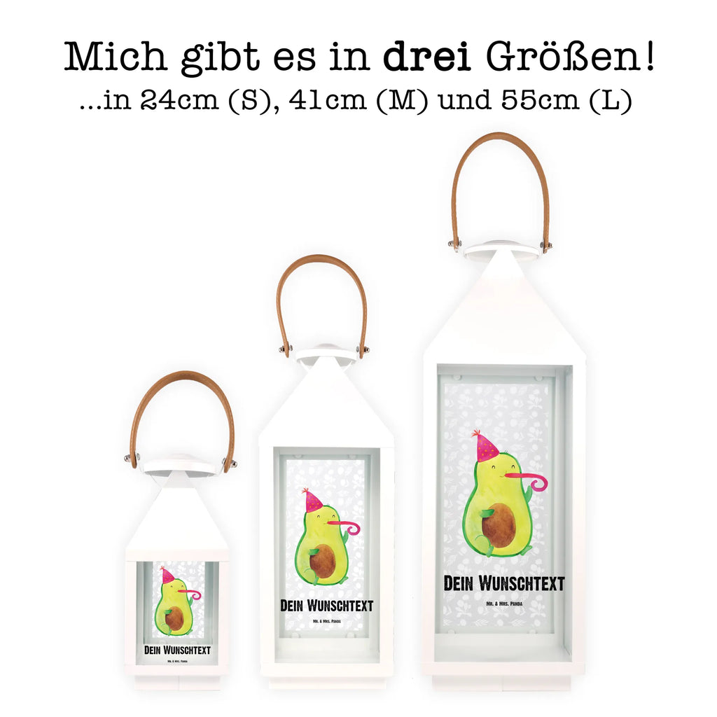 Personalisierte Deko Laterne Avocado Partyhupe Gartenlampe, Gartenleuchte, Gartendekoration, Gartenlicht, Laterne kleine Laternen, XXL Laternen, Laterne groß, Avocado, Veggie, Vegan, Gesund, Party, Feierlichkeit, Feier, Fete, Geburtstag, Gute Laune, Tröte