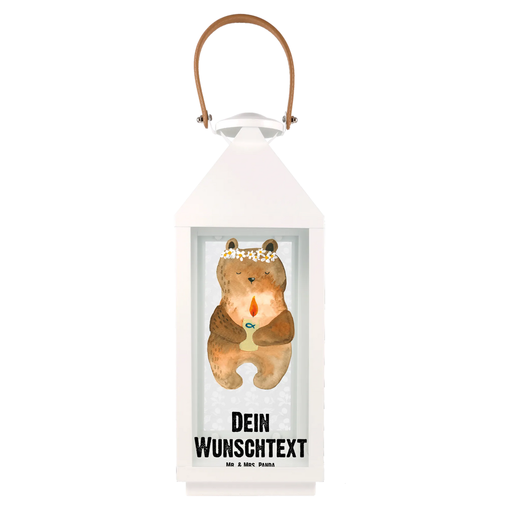 Personalisierte Deko Laterne Kommunion-Bär Gartenlampe, Gartenleuchte, Gartendekoration, Gartenlicht, Laterne kleine Laternen, XXL Laternen, Laterne groß, Bär, Teddy, Teddybär, Kommunion, Gottes Segen, Taufkerze, katholisch