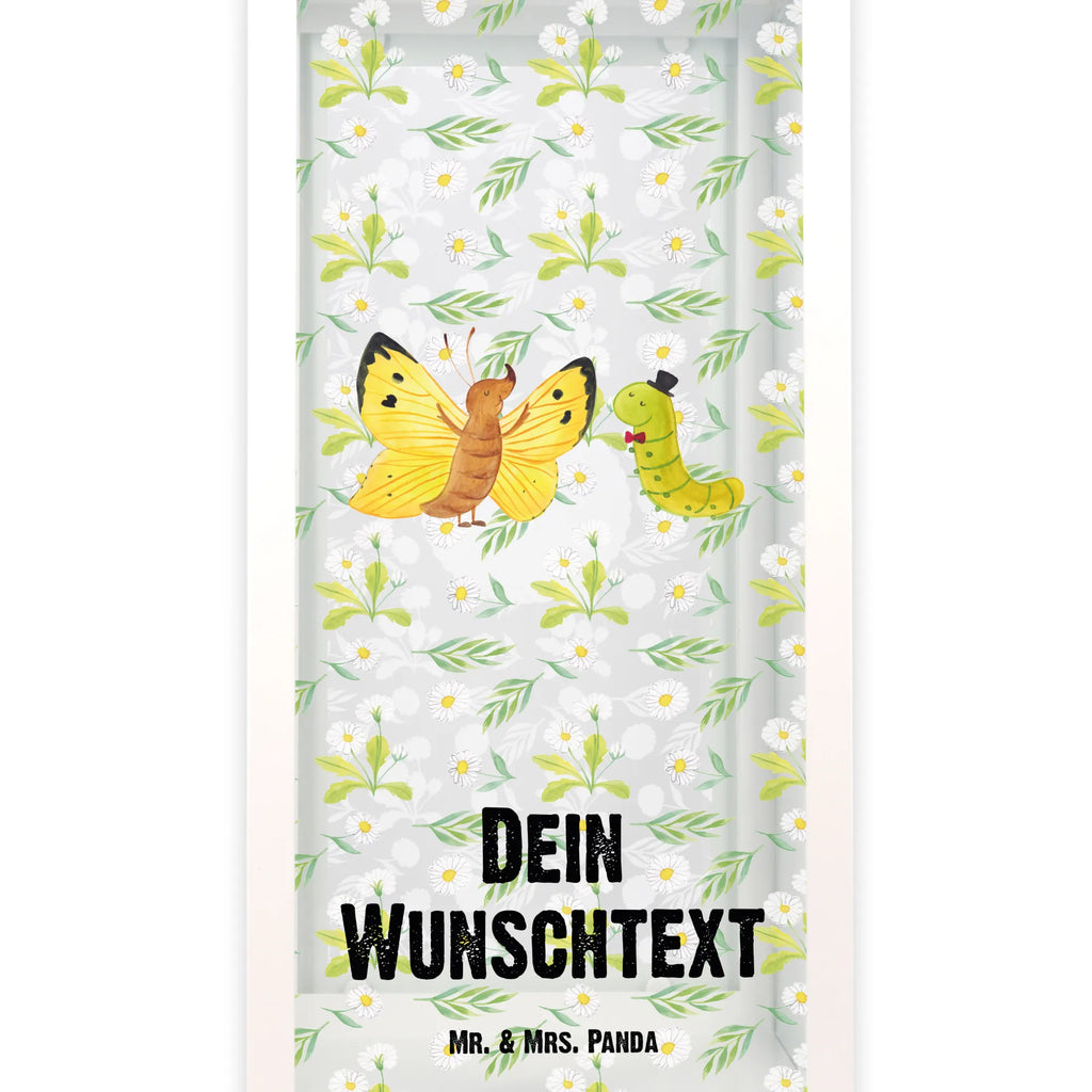 Personalisierte Deko Laterne Raupe & Schmetterling Gartenlampe, Gartenleuchte, Gartendekoration, Gartenlicht, Laterne kleine Laternen, XXL Laternen, Laterne groß, Tiermotive, Gute Laune, lustige Sprüche, Tiere, Raupe, Schmetterling, Zitronenfalter, Entwicklung, Erwachsen werden, Kokon, Hut, Hütchen, Schönheit, Aufwachsen